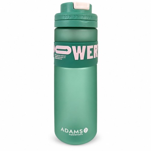 Sticla apa plastic cu pai POWER, verde 820ml, Adams Supplements