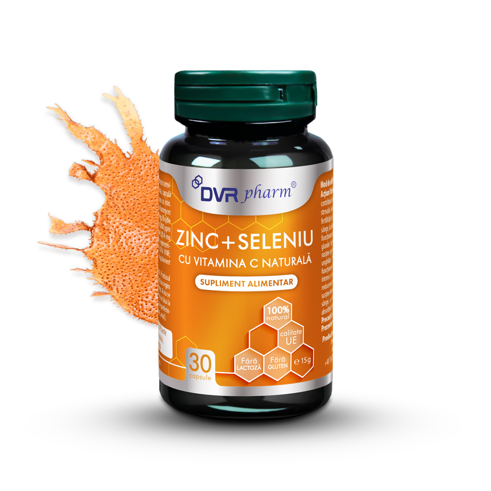 ZINC + SELENIU CU VITAMINA C - 30 capsule