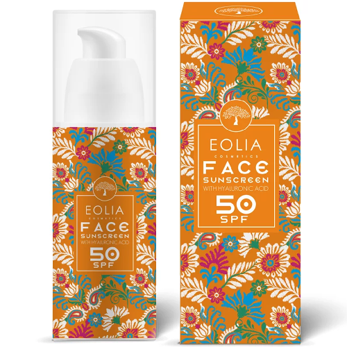Crema de fata cu protectie solara, Floral, SPF 50, 50ml, Eolia