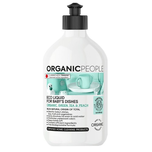 Detergent ecologic vase copii Ceai Verde si Piersici 500 ml Orga