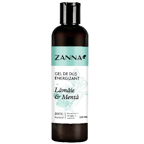  Gel de dus Energizant cu Lamaie si Menta, 250ml, Zanna