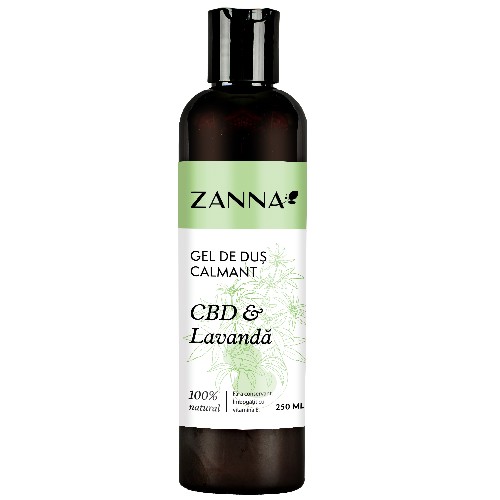  Gel de dus Calmant cu CBD & Lavanda, 250ml, Zanna