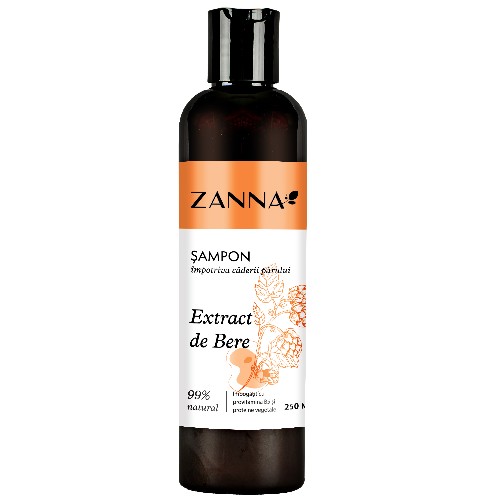  Sampon impotriva caderii parului cu extract de Bere, 250ml, Zan