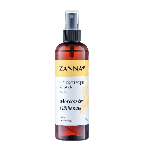 Ulei de plaja cu ulei de Morcov si Galbenele-30spf, 150ml, Zanna
