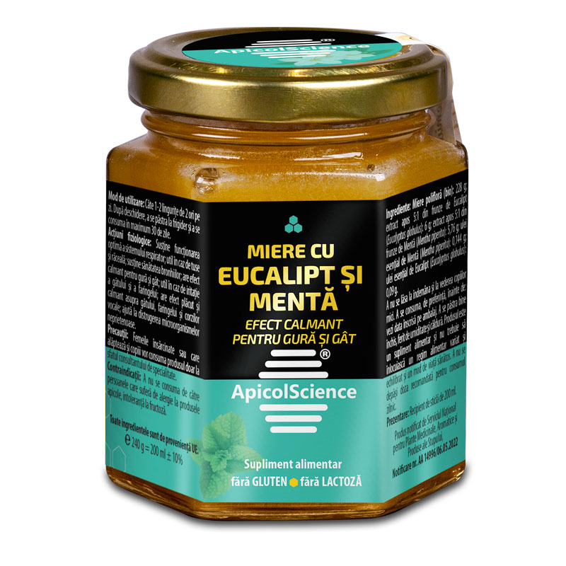 MIERE CU EUCALIPT ȘI MENTĂ - 200 ml