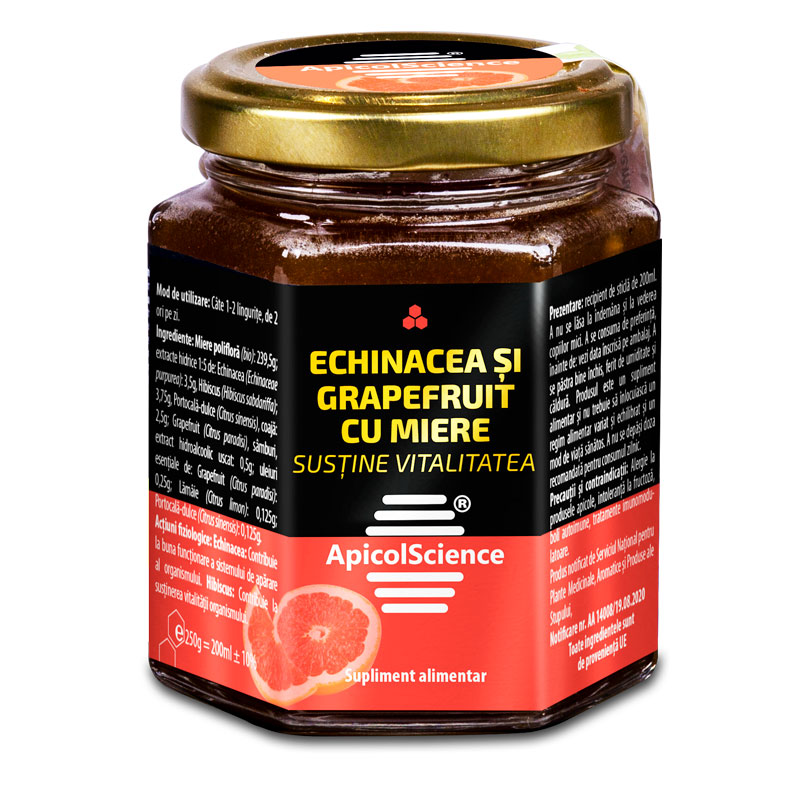 ECHINACEA ȘI GRAPEFRUIT CU MIERE - 200 ml