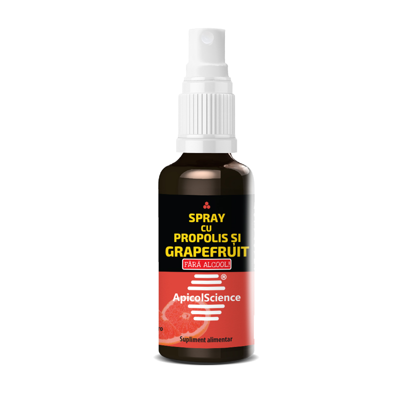 SPRAY CU PROPOLIS ȘI GRAPEFRUIT FĂRĂ ALCOOL - 50 ml