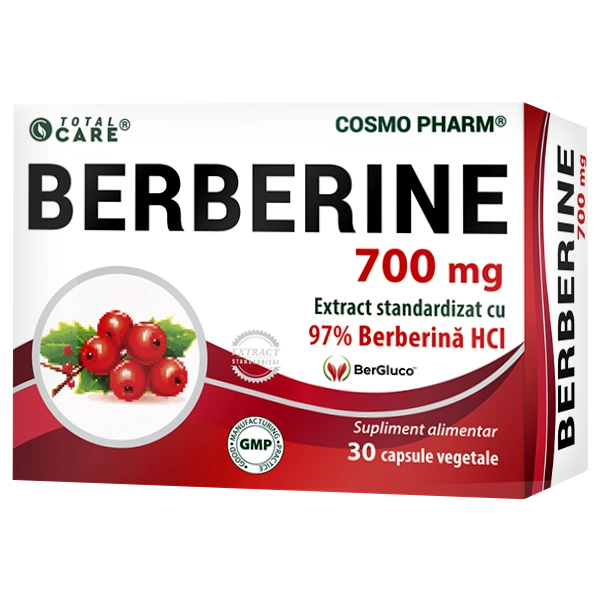 Berberine (berberina), 700 mg, 30 capsule vegetale