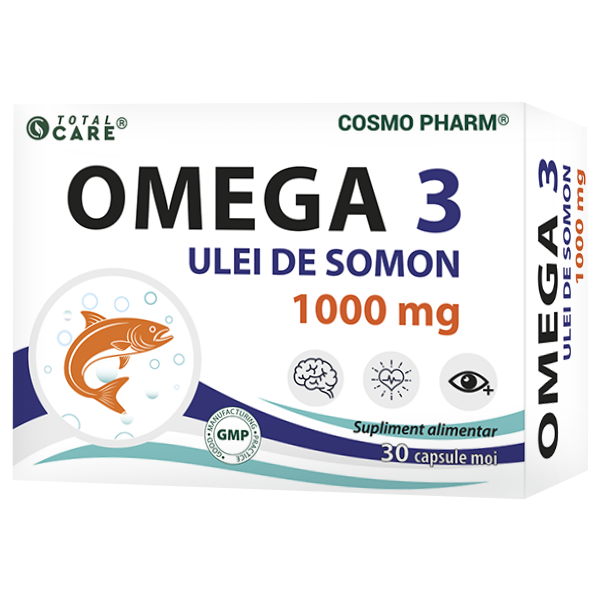 Omega 3 (ulei de somon), 1000 mg, 30 capsule moi