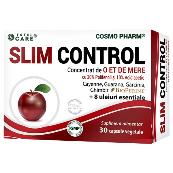 Slim Control, concentrat din otet de mere, 30 capsule vegetale