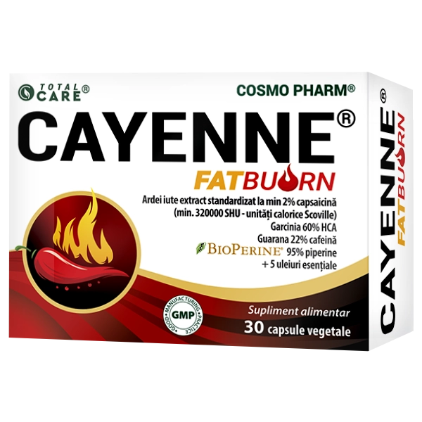 Cayenne Fat Burn, 30 capsule vegetale