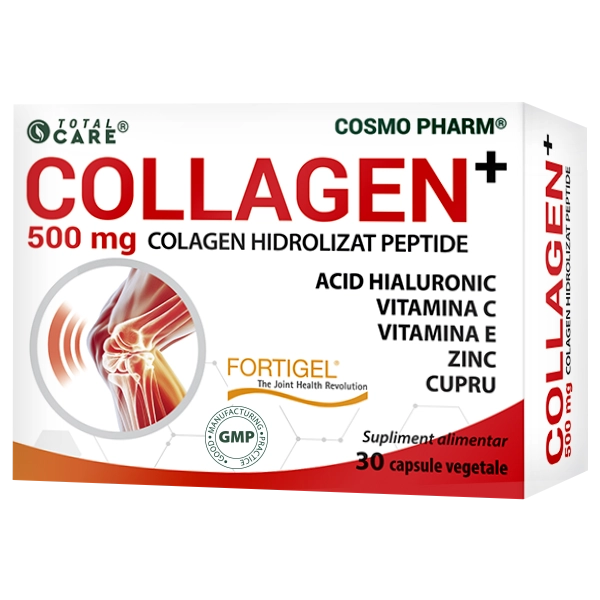 Collagen Hidrolizat + Fortigel B, 500 mg, 30 capsule vegetale