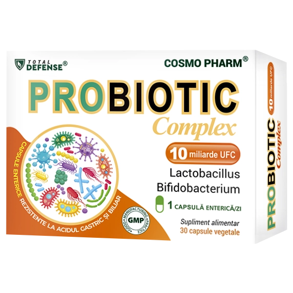 Probiotic Complex, 10 miliarde UFC, capsule vegetale 30 capsule