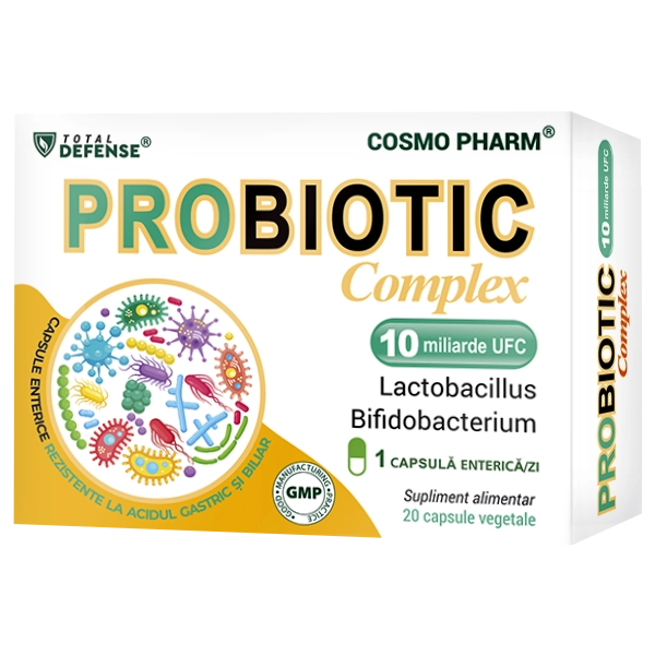 Probiotic Complex, 10 miliarde UFC, capsule vegetale 20 capsule