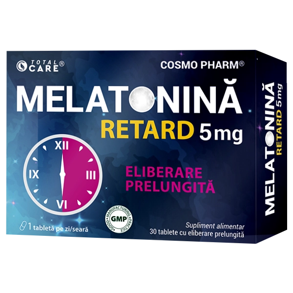 Melatonina Retard, 5 mg, 30 tablete