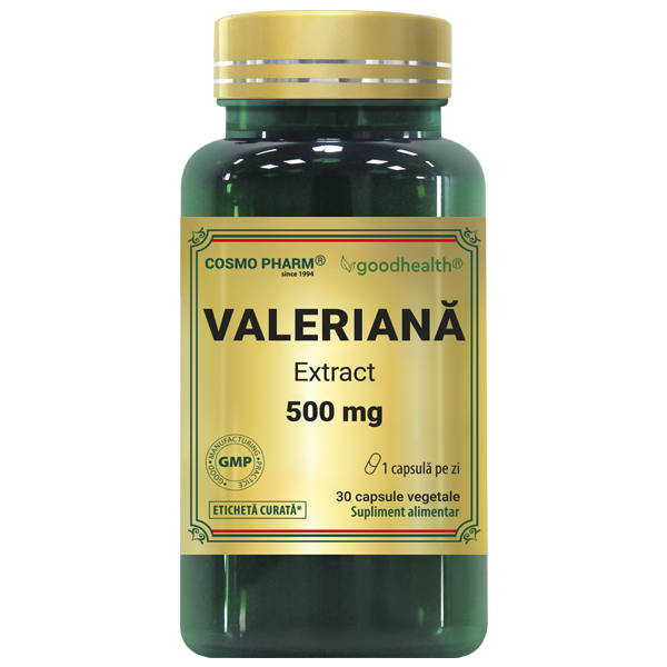 Valeriana Extract, 500 mg, capsule vegetale 30 capsule