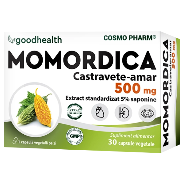 Momordica (castravete-amar), 500 mg, 30 capsule vegetale