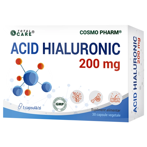 Acid Hialuronic, 200 mg, 30 capsule vegetale