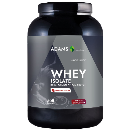 Izolat proteic din zer (cÄƒpÈ™uni), 908g, Adams Supplements