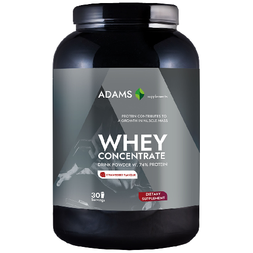 Concentrat proteic din zer (cÄƒpÈ™uni). 908g, Adams Supplem