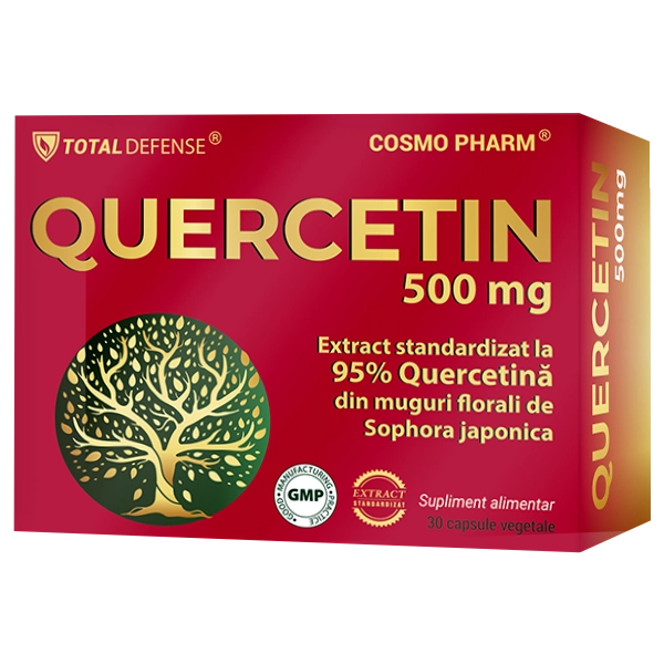 Quercetin, 500 mg, 30 capsule vegetale