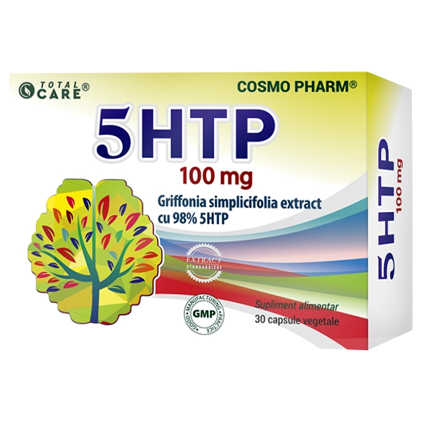 5 HTP 100 mg, 30 capsule vegetale