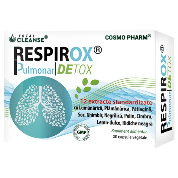Respirox Pulmonar Detox ®, 30 capsule vegetale