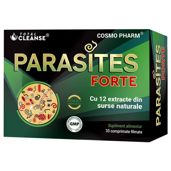 Parasites Forte Total Cleanse, 30 comprimate filmate