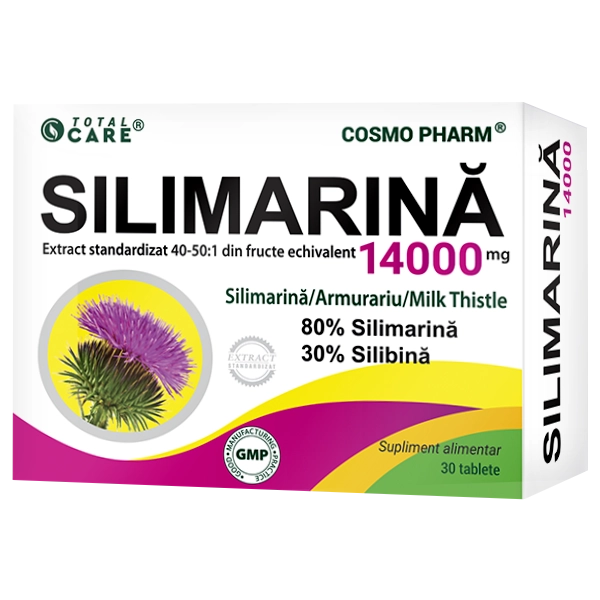 Silimarina (Milk Thistle) 14000 mg, 30 tablete