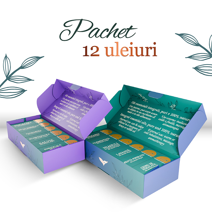 Pachet cu 12 uleiuri esențiale LIFE