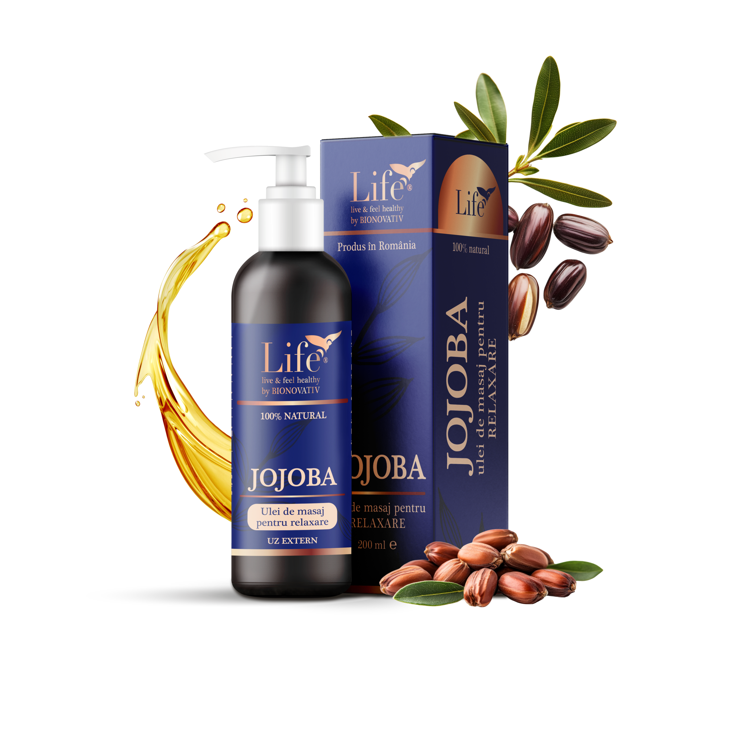 Ulei de masaj RELAXARE cu jojoba – 200 ml