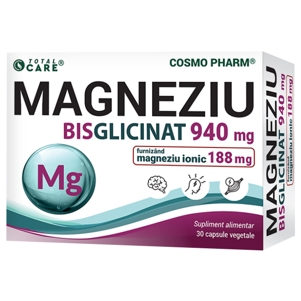 Magneziu Bisglicinat 940 mg – formă chelată cu absorbție ri