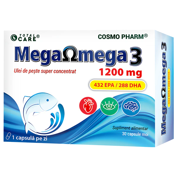 Mega Omega 3 Ulei De Peste Super Concentrat, Inima si Creier San