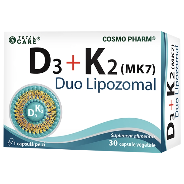 Vitamina D3 K2 Lipozomala - absorbtie ridicata