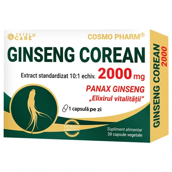 GINSENG COREAN 2000 mg - Vitalitate si Echilibru!