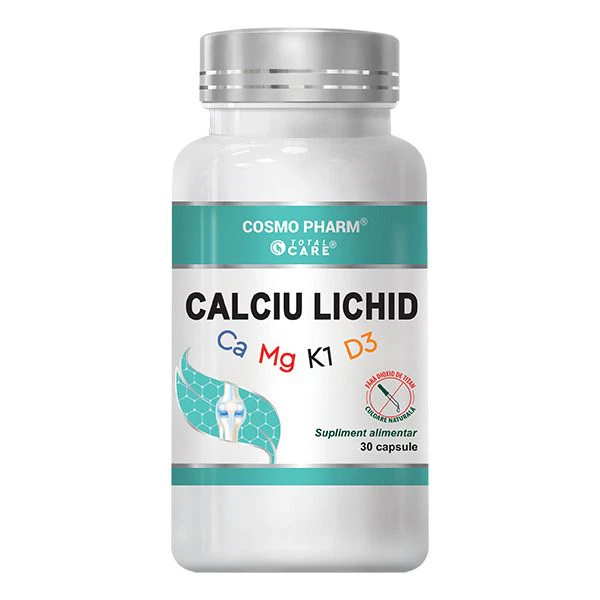 CALCIU LICHID cu Magneziu, Vitamina K1 si D3 30 capsule
