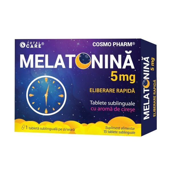 MELATONINA 5 mg FAST RELEASE - Adormi Usor, Somn Profund 15 tabl