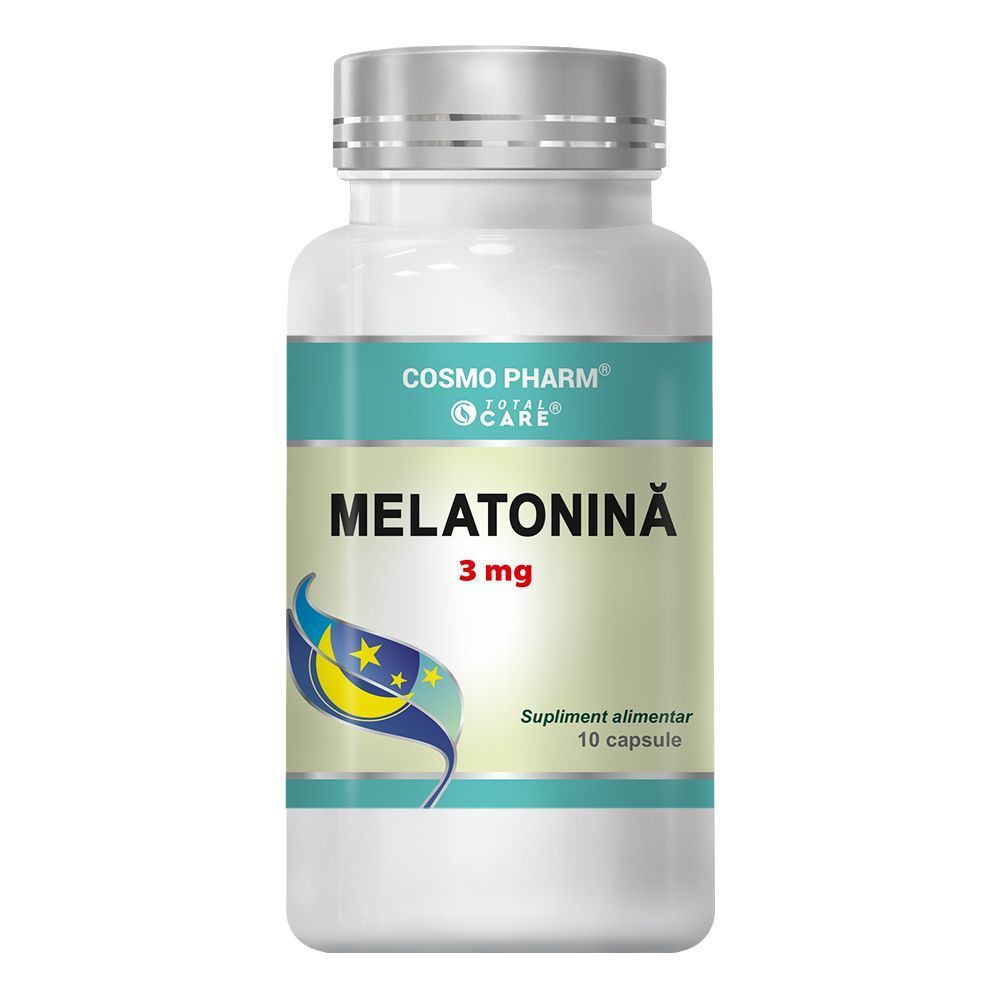 Melatonina 3 Mg, Capsule Cu Eliberare Prelungita 10 capsule