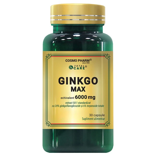 GINKGO MAX 120 mg – Memorie si Concentrare 60 capsule