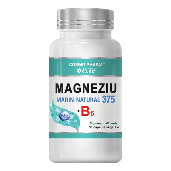 Magneziu Marin Natural 375 + B6 Premium – Stres, Nervozitate c