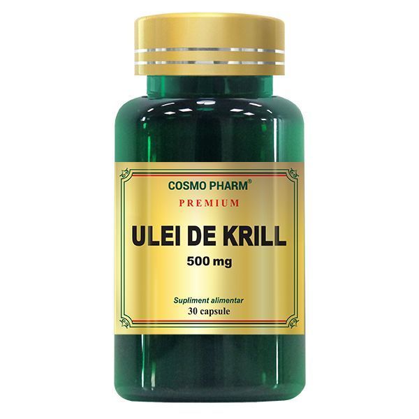 Ulei de Krill 500mg, 30 cps - Scade Colesterolul