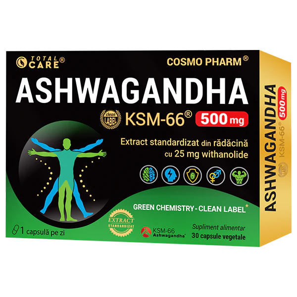 ASHWAGANDHA KSM-66 ~ 500 mg cu 25 mg Withanolide