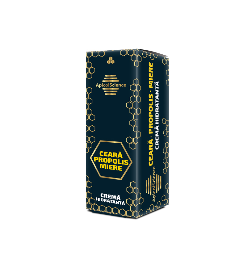 CREMĂ HIDRATANTĂ CU CEARĂ, PROPOLIS ȘI MIERE – 50 ml