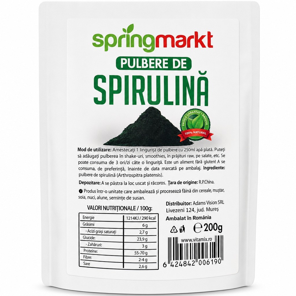 Spirulina Pulbere, 200g, springmarkt