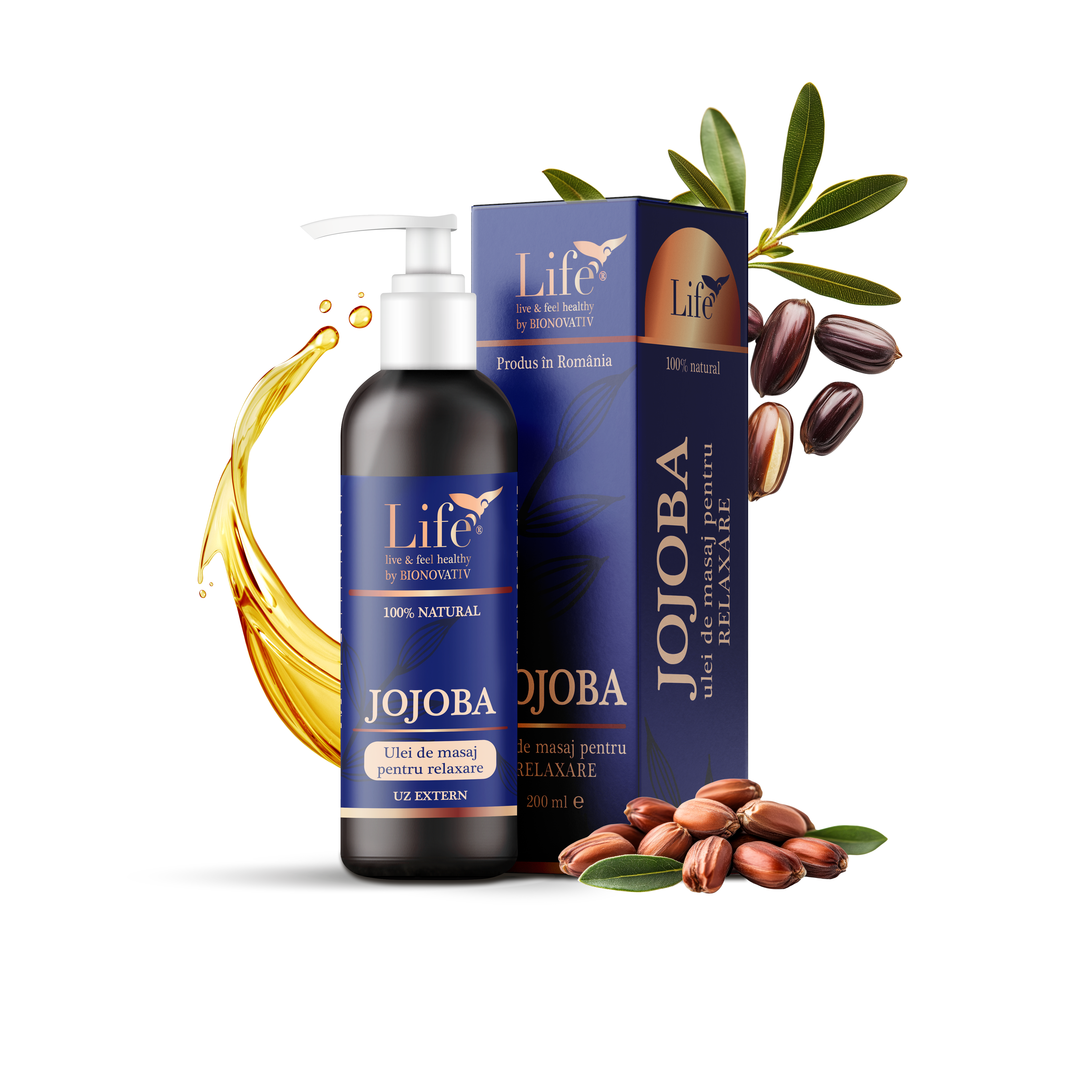 Ulei de masaj RELAXARE cu jojoba – 200 ml