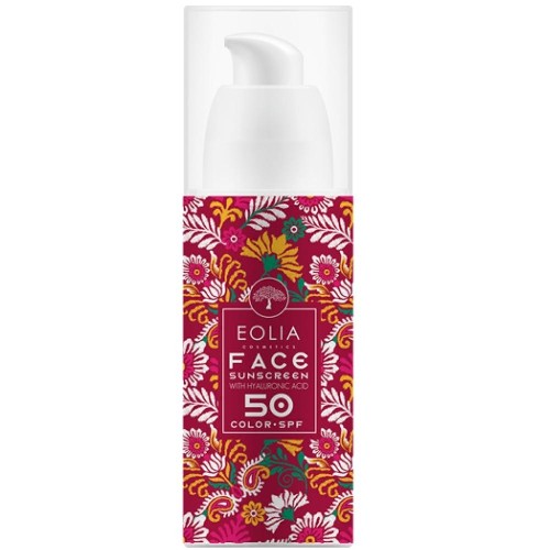 Crema de fata cu protectie solara, SPF 50 COLOR, 50ml, Eolia