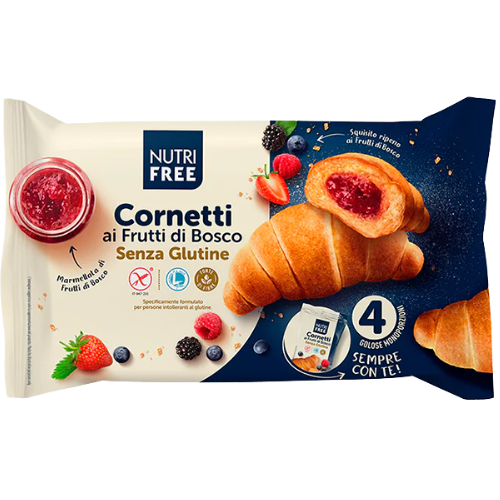 Cornulete Cu Fructe De Padure 240g, Nutri Free