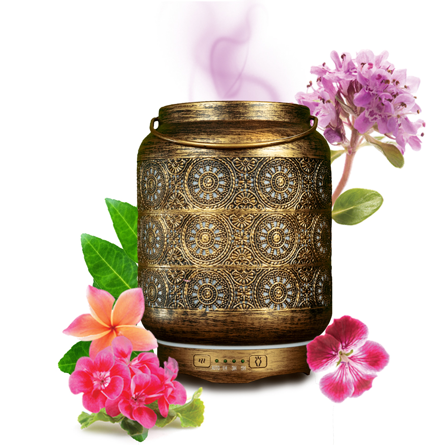 Aromatizor cu ultrasunete pentru uleiuri esențiale - Metalic - 