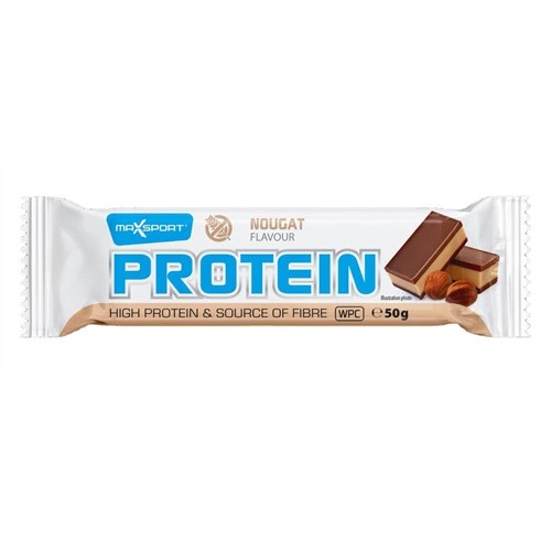 Baton proteic cu nuga invelit in ciocolata, fara gluten, 50g, Ma